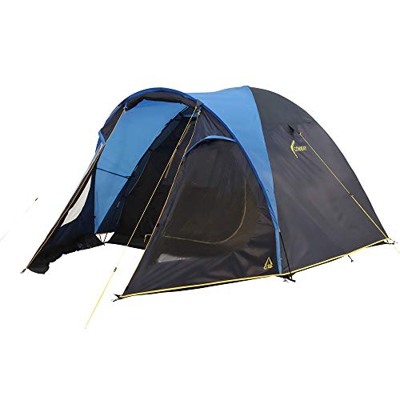 High Peak Tienda de campaña para 2 personas con columna de agua de 2.000 mm, impermeable y transpirable, amplio espacio para dormir, color gris oscuro