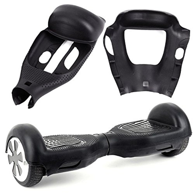 Willdo Silicone Cove para 6.5"2 Wheels Balance Scooter - Balance Hover Board Protector Funda Cubierta (Negro)
