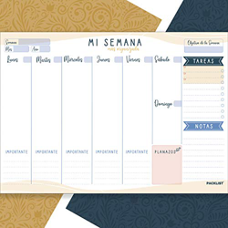 PACKLIST Planificador Semanal. Organizador Semanal A4, Planning Escritorio - Weekly Planner Semanal, Regalo Original Mi Semana Más Organizada. Agendas precio