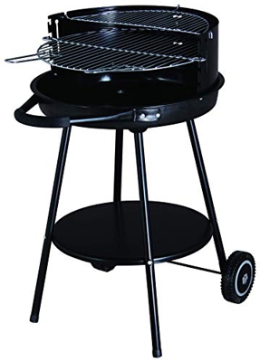 Barbacoa portatil de carbón con forma redonda y doble parrilla - TARRIGNTON HOUSE
