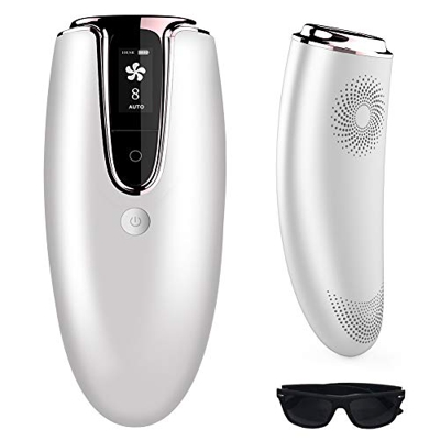 IPL Depiladora Luz Pulsada, 2 in 1 Maquina Depilacion Laser, 3 modos 8 intensidad Sistemas de Depilación Permanente del Vello para Cara, Axilas, Brazo