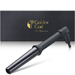 Golden Curl Bambino Rizador de Pelo Profesional Rizos Grandes - Hierro Styler Ondulador para Todo Tipo de Cabello 25 mm - 32 mm (Negro) precio