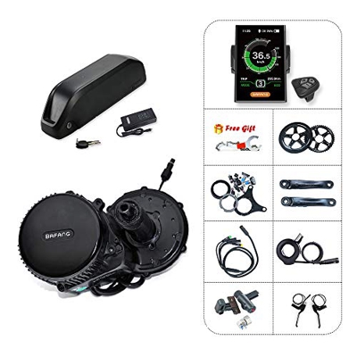 BAFANG BBS02B 48V 750W motor de transmisión media con batería de 13AH Kit de conversión de bicicleta eléctrica (DP-C18 pantalla a color, rueda de cade