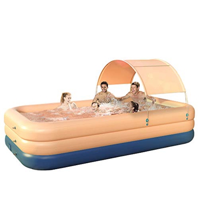 YIHANGG Piscina Familiar Hinchable Sombrilla Inflación Automática Inalámbrica Piscina para Niños Adultos Piscinas De Gran Tamaño para Salas De Estar J