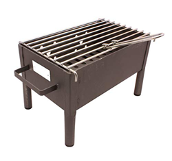 Barbacoa sobremesa pequeña rectangular, barbacoa portátil carbón, barbacoa de mesa mas parilla en oferta