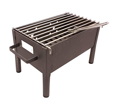 Barbacoa sobremesa pequeña rectangular, barbacoa portátil carbón, barbacoa de mesa mas parilla