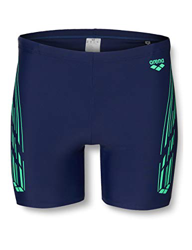 ARENA Bañador Mid Jammer Stamp Midjammer, Hombre, Navy/Golf Green, 80 características