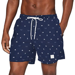 Urban Classics Pattern Swim Shorts Bañador para hombre, Skullandyacht Aop, L características