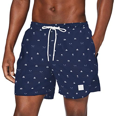Urban Classics Pattern Swim Shorts Bañador para hombre, Skullandyacht Aop, L