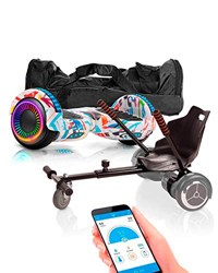 ACBK App Funda UL2272 Hoverboard + Silla Kart, Juventud Unisex, Grafiti, Rueda LED 6.5" características