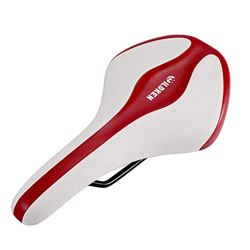 Asvert Sillín MTB Antiprostático de Ciclismo Transpirable y Ancho con Muelles y Raya Refleja Asiento para Bici MTB Carretera Montaña Urbana al Aire Li precio