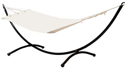 AMANKA Hamaca de Jardín con Soporte - 300x100cm Exterior Interior - Tumbona con Estructura Metálica