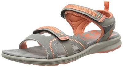 Lico Samar V, Sandalias de Talón Abierto Mujer, Gris (Gr/Lachs Gr), 37 EU