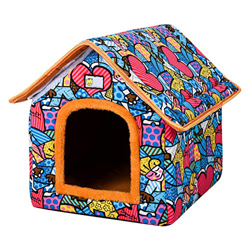 Teeyyui Casa cálida para mascotas, casa para mascotas interior y exterior, invierno, gruesa, resistente al viento, extraíble, lavable, plegable, para  precio