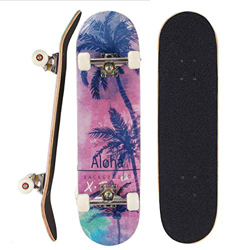 Sumeber Tabla de skate para adultos para principiantes, regalo de cumpleaños para adolescentes, niños y adultos (Coconut Grove) características