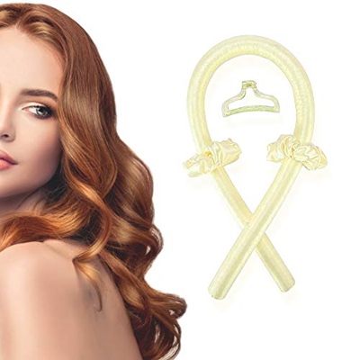 Rizador de Pelo de Seda sin Calor,Diadema para Rizar,Rizador de Ondas sin Calor,Cinta Rizadora de Pelo sin Calor,Juego de Cintas Rizadoras de Seda,1*R