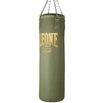 LEONE 1947 At841G - Saco de Boxeo Unisex para Adultos, Verde Militar, 30 kg
