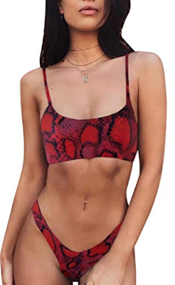 UMIPUBO Bikinis Mujer Push Up Halter Bikini Traje de baño Conjunto de Bikini de Play Acolchado Bra Tops y Braguitas Dos Piezas Bikini Sets Estampado d