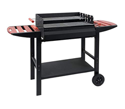 Barbacoa portátil de carbón con forma rectangular y doble parrilla - TARRIGNTON HOUSE en oferta