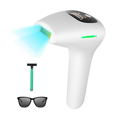 IPL Depiladora de Luz Pulsada 500,000 Flashes, para Cuerpo y Cara Dispositivo Láser Profesional sin Dolor para el Hogar para Cuerpo y Cara, para Mujer