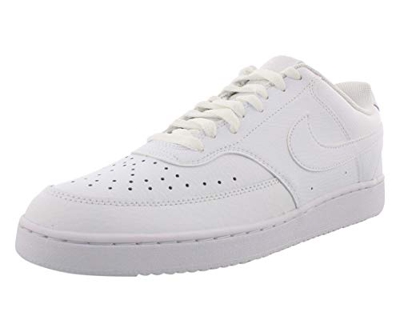 Nike Court Vision Lo, Zapatillas para Hombre, Blanco-Blanco-Blanco, 41 EU