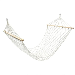Hamaca De Cuerda De Algodón Tejida A Mano Tradicional Doble, con Cadenas De Extensión Y Ganchos para Árboles, para Dos Personas con Una Capacidad De P en oferta