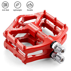 LYCAON Pedales de Bicicleta Ligero 0.64lb / par Antideslizante CR-Mo Aluminio CNC Sellado Ball Bearing, 3 Pedales de rodamiento Pedales de Bicicleta p en oferta