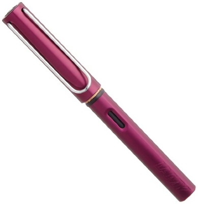 LAMY AL-star 029 - Pluma estilográfica de aluminio en color negro y morado con mango transparente y punta de acero – plumín EF