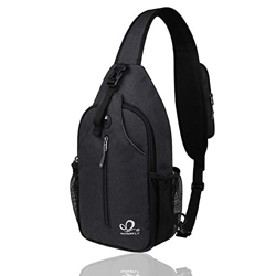 Waterfly Mochila Cruzada Pecho Mochila Bandolera para Ciclismo Senderismo Casual Hombre y Mujer (Negro) características
