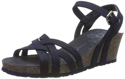 Panama Jack Vera Basics, Sandalia con Pulsera Mujer, Azul (Marino B7), 40 EU