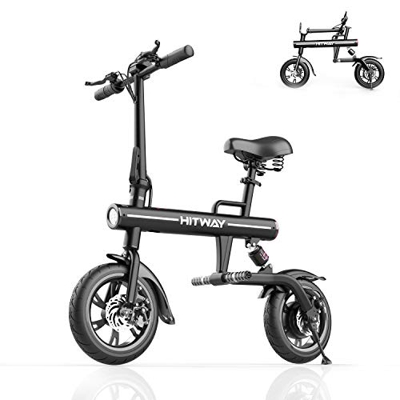 Bicicleta eléctrica Bicicleta eléctrica Plegable de Aluminio con neumáticos de 12"con batería de 7,5 Ah y Motor de 250 W para un Alcance máximo de 45 