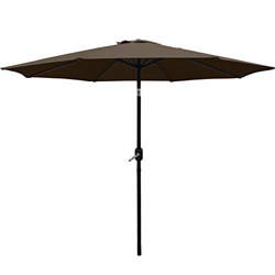 AXT SHADE 2,7 m 9 pies sombrilla de jardín 38 mm Poste inclinable con manivela para Patio/Playa/Piscina Impermeable-café en oferta