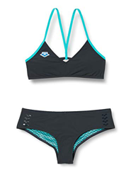 ARENA Damen Bikini Icons Cross Parte Superior, Mujer, Gris Ceniza, 46 en oferta