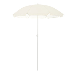casa.pro] Sombrilla de Playa Parasol Beige Ø x H 140 x 164cm Protector Solar precio