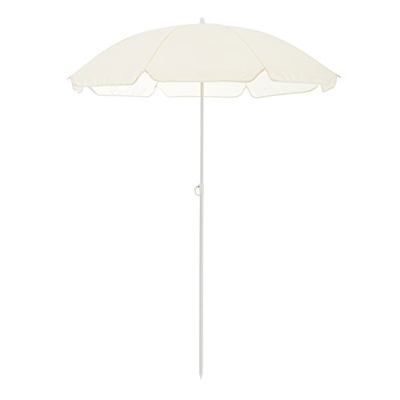 casa.pro] Sombrilla de Playa Parasol Beige Ø x H 140 x 164cm Protector Solar