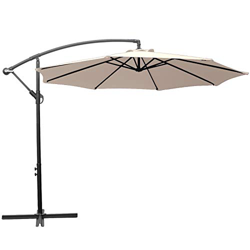 SUNNY GUARD 300cm Sombrilla Excéntrico Cantilever para, Sombrilla Parasol con Manivela, con Base en Cruz, Crema características