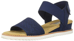 Skechers - Sandalias planas con correas para mujer Desert Kiss-Stretch Quarter, azul (Azul marino/flor y brillo), 38 EU en oferta