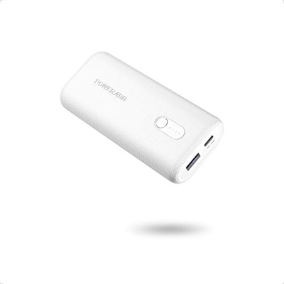 POWERADD Power Bank EnergyCell II 10000mAh PD 18W Cargador Portátil Batería Externa para iPhone,iPad, Samsung,Huawei,Xiaomi, y Otros Dispositivos-Blan