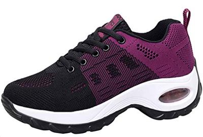 2020 Zapatos cuña Mujer Zapatillas de Deportivas Plataforma Mocasines Primavera Verano Planas Ligero Tacon Sneakers Cómodos Zapatos para Mujer, Purple