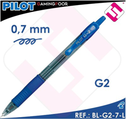 PILOT BL-G2-7-L AZUL 0,7 MM BOLIGRAFO TINTA GEL PIGMENTADA ROLLERS PROFESIONAL en oferta