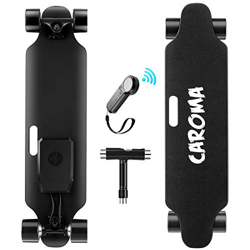 Caroma Electric - Tabla de monopatín eléctrico para Adulto 37", Ultrafina, con Mando a Distancia, sin Cable, Motor sin escobillas, Longboard eléctrico características