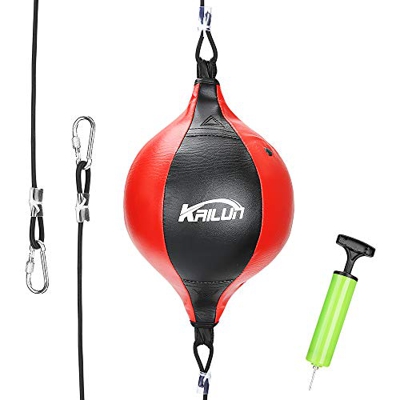Victop Speed Punch Bag de cuero para colgar, bola de boxeo con punta doble, bola de boxeo y bomba para gimnasio, artes marciales mixtas, boxeo, deport