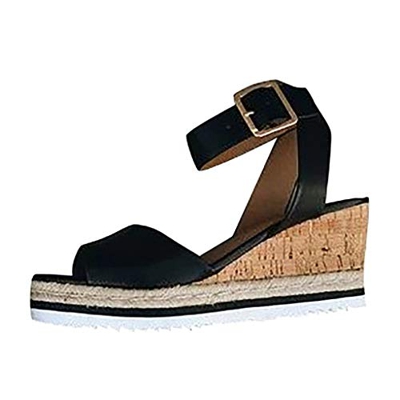 Zapatos Mujer Verano 2019 Sandalias de Cuña con Plataforma | Tobillo Abierto del Dedo del pie | Tacon Alto 8cm | Talla 35-43 | Elegante Romanos Estilo