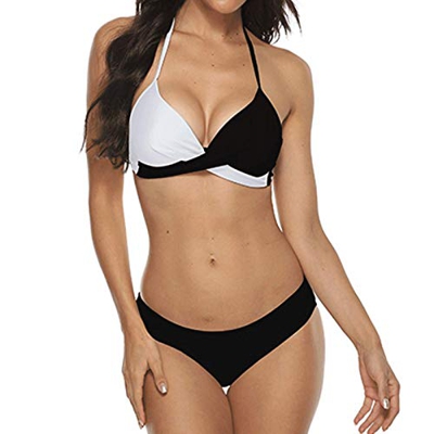 DURINM Conjuntos de Bikinis para Mujer Push Up Bikini Traje de baño de Tanga de Cintura Baja Adecuado Viajes Playa Bañador Vacaciones
