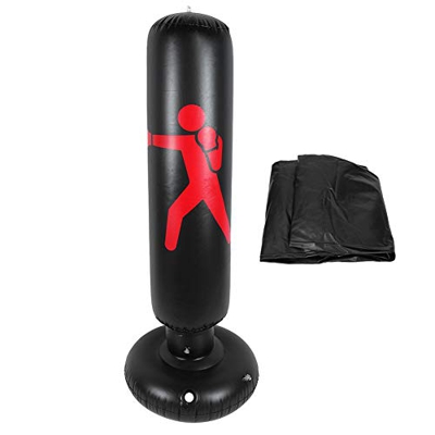 Bolsa de Boxeo Inflable, Saco de Arena de PVC de 160 cm de Altura, Bolsa de Arena, Columpio de Columna Inflable, para Adultos niños