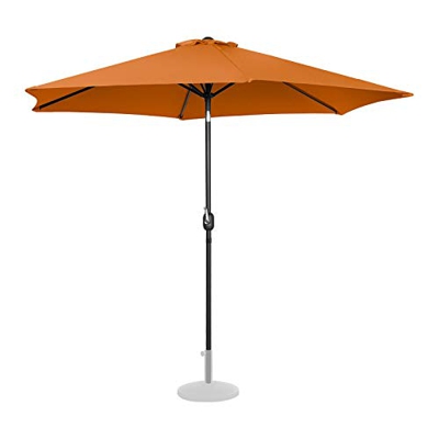 Uniprodo Sombrilla para Terraza Uni_Umbrella_TR300OR (Color Naranja, Hexagonal, Pantalla De Ø 300 cm, Inclinable)