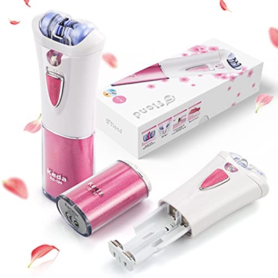 ULTPEAK Depiladora, Eléctrica Depiladora Mujer con Luz LED, Depiladora Facial y Depilación Corporal Recortadora de Bikini