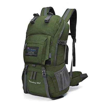 MOUNTAINTOP 40 litros Mochila de Senderismo, Impermeable Mochila Trekking al Aire Libre Mochilas de Montaña Viajes Acampadas con Cubierta de Lluvia