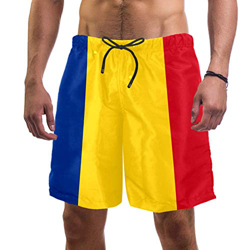 Eslifey - Bañador elástico para hombre, diseño de bandera de Rumania multicolor XL en oferta