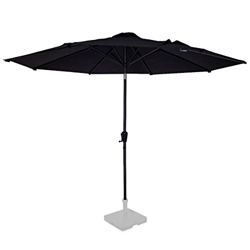 VONROC Sombrilla Recanati Ø300cm - Parasol basculante - Lona UPF 50+ - Antracita/Negro - Excl. Base características